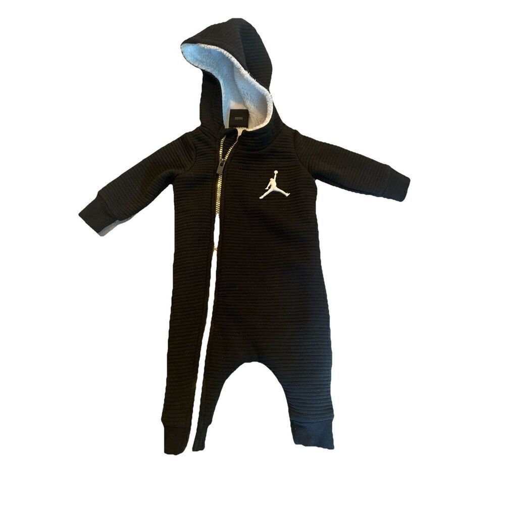Jordan Nike Sherpa Lined Zip Up One Piece  3-6